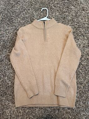 The Children's Place Beige Zip-Neck Sweater